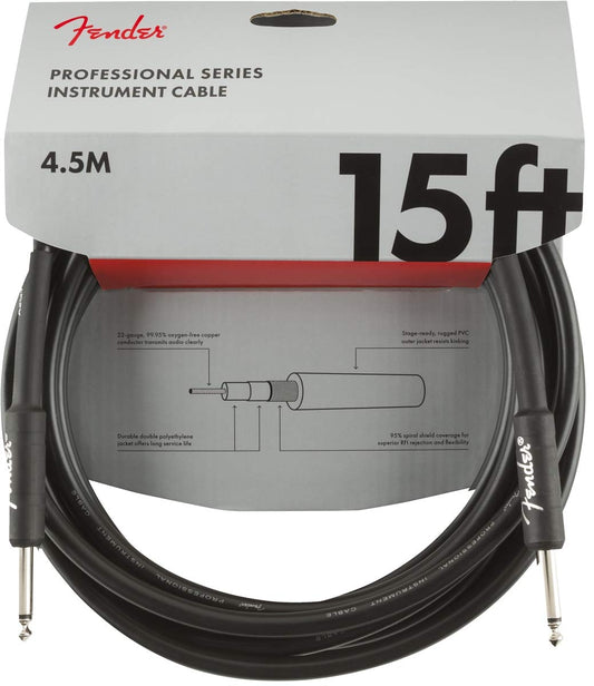 CABLE FENDER P/INSTRUMENTO STRAIGHT/STRAIGHT 15 PIES NEGRO