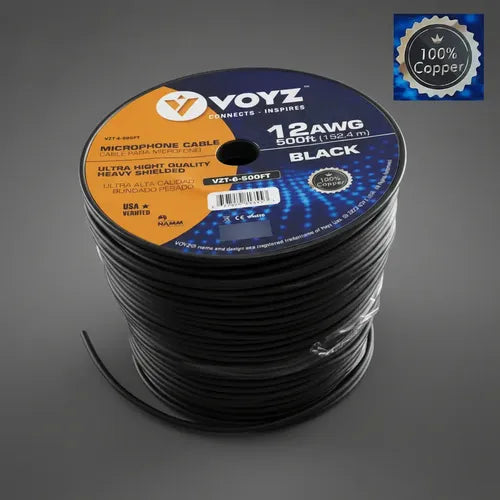 ROLLO DE CABLE VOYZ DE LINEA  500FT STEREO  FULL COBRE