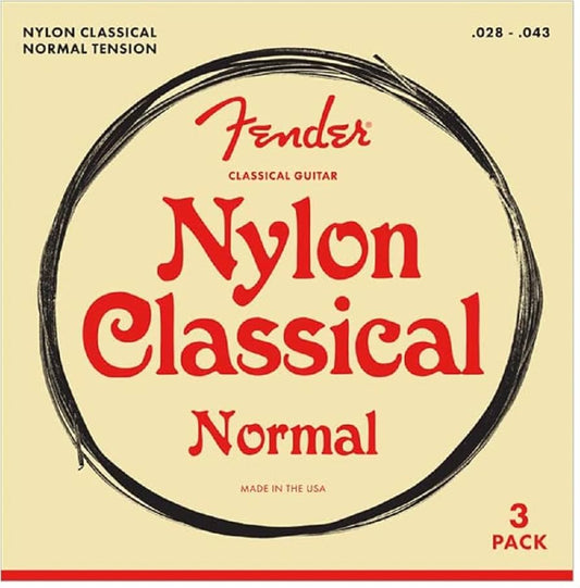 Cuerdas de Guitarra Fender 100 Nylon CLR/SLVR