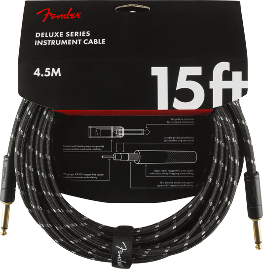 Cable Fender para Guitarra Deluxe 15’ BTWD