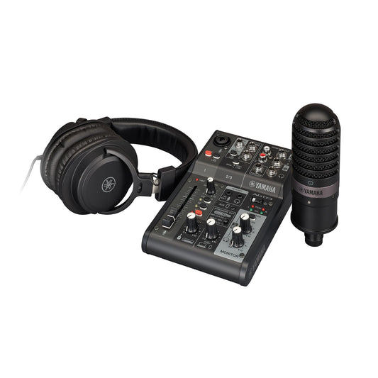 Pack de Consola Mezcladora Fender de 3 Canales con Audífonos y Micrófono Negro