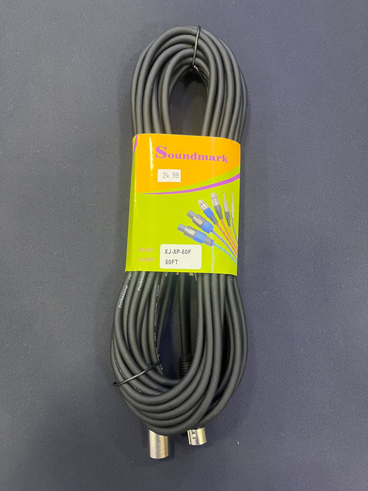 Cable Soundmark XLR JACK-XLR Plug 50’ XLRJ-XLRP-50