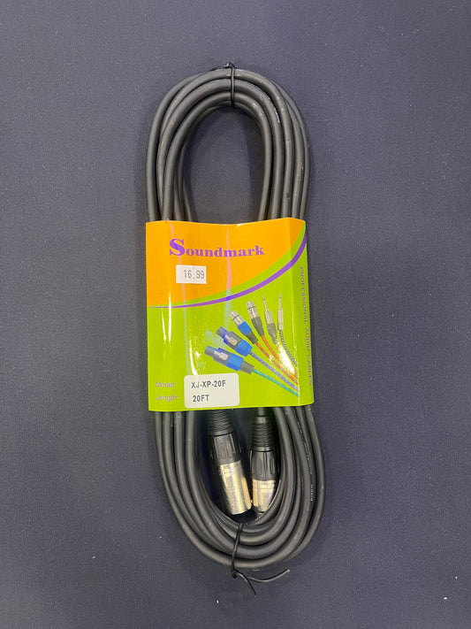 Cable Soundmark XLR JACK-XLR Plug 20 Pies XLRJ-XLRP-20