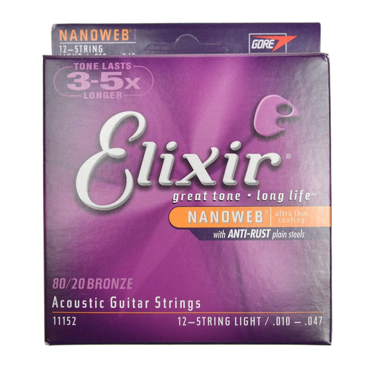 Cuerdas para Guitarra Acústica Elixir Nanoweb 11152