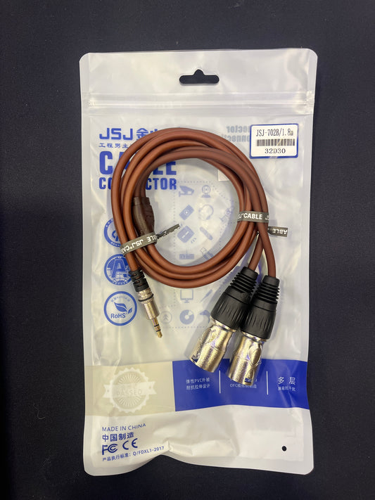 Cable Soundmark 3.5 MM A 2-XLR Plug JSJ-702B-1.8