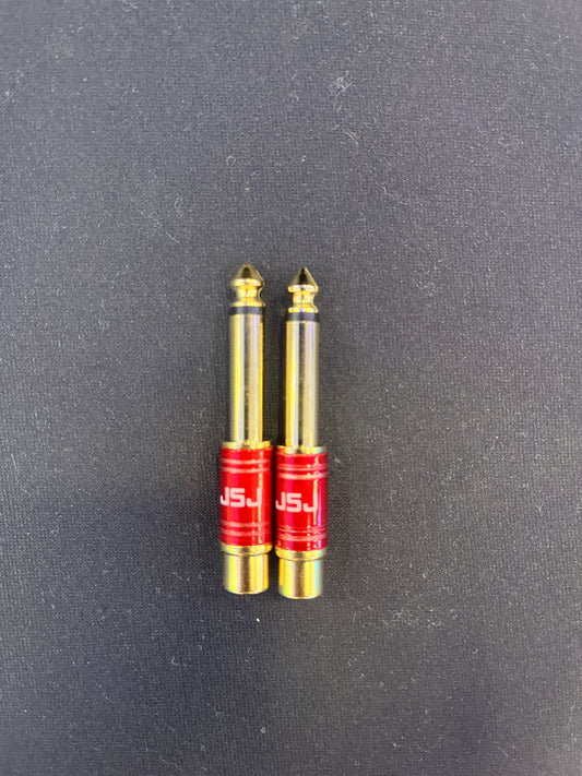 Adaptador Soundmark RCA a 1/4 HQ Rojo Unidad T-321
