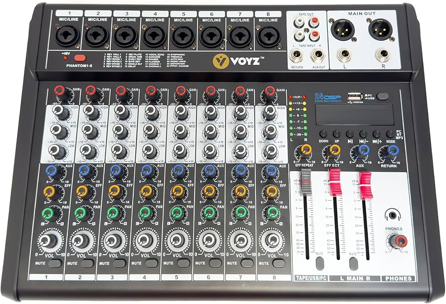 CONSOLA DE AUDIO VOYZ MXPRO 8 – Music Shop PTY