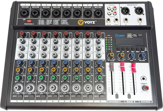 CONSOLA DE AUDIO VOYZ MXPRO 8