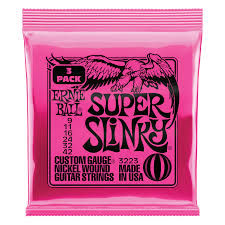 Cuerdas para guitarra eléctrica, entorchado de níquel 9-42 -Ernie Ball Super Slinky