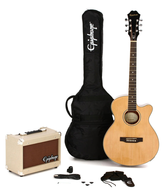 Guitarra Electroacústica  Pack Natural Epiphone PR-4E